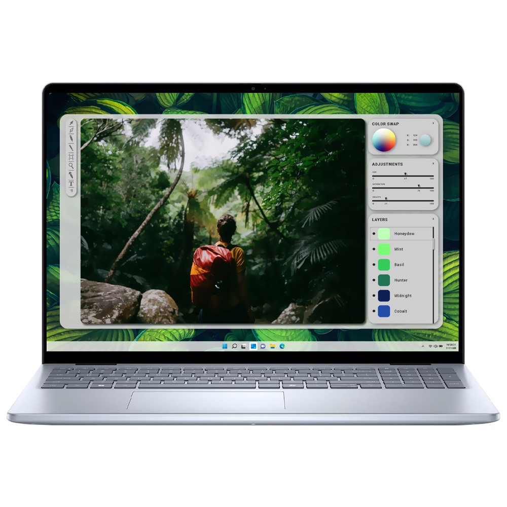 Notebook Dell Inspiron 16 I5645-A722BLU-PUS AMD Ryzen 7 8840U Tela Full HD+ 16.0" / 16GB de RAM / 1TB SSD - Ice Azul (Inglês)