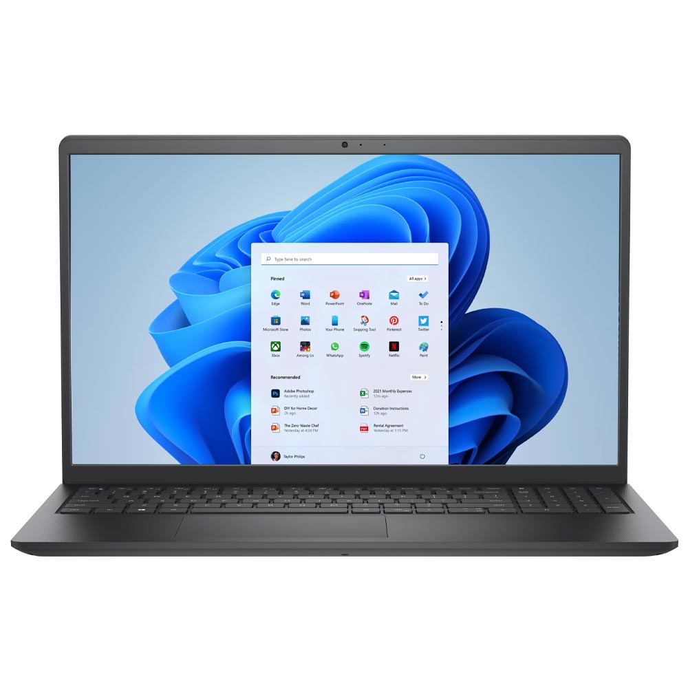 Notebook Dell Vostro 3520 Intel Core i3 1215U Tela Full HD 15.6" / 8GB de RAM / 512GB SSD - Carbon Preto (Inglês)