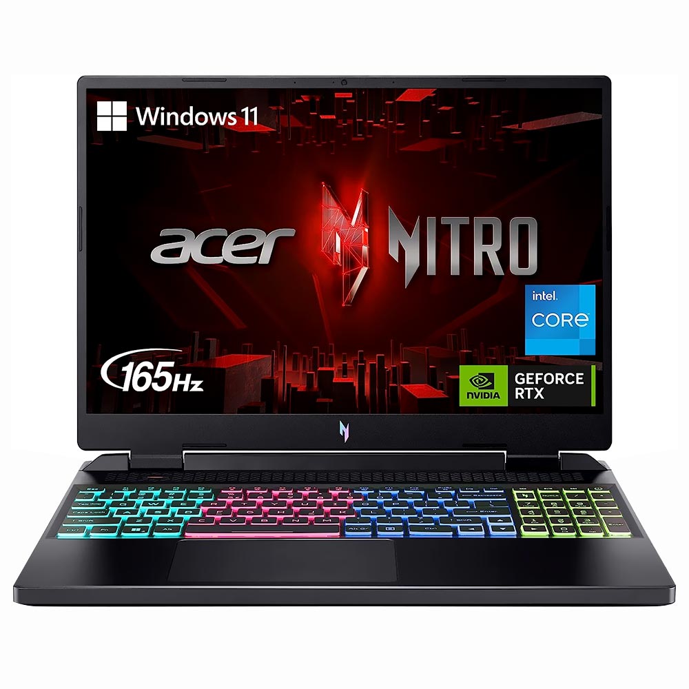 Notebook Gamer Acer Nitro 16 AN16-51-7515 Intel Core i7 13700H Tela WUXGA 16" / 16GB de RAM / 1TB SSD / GeForce RTX4050 6GB - Obsidian Preto (Inglês)