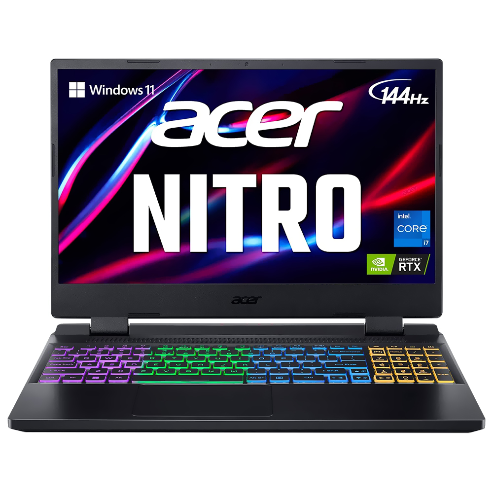 Notebook Gamer Acer Nitro 5 AN515-58-97QP Intel Core i9 12900H Tela Full HD 15.6" / 16GB de RAM / 512GB SSD / GeForce RTX4060 8GB - Obsidian Preto (Inglês)