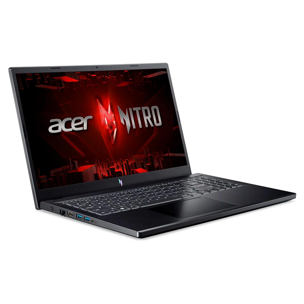 Notebook Gamer Acer Nitro V 15 ANV15-51-55SJ Intel Core i5 13420H Tela Full HD 15.6" / 16GB de RAM / 512GB SSD / GeForce RTX2050 4GB - Obsidian Preto (Inglês)