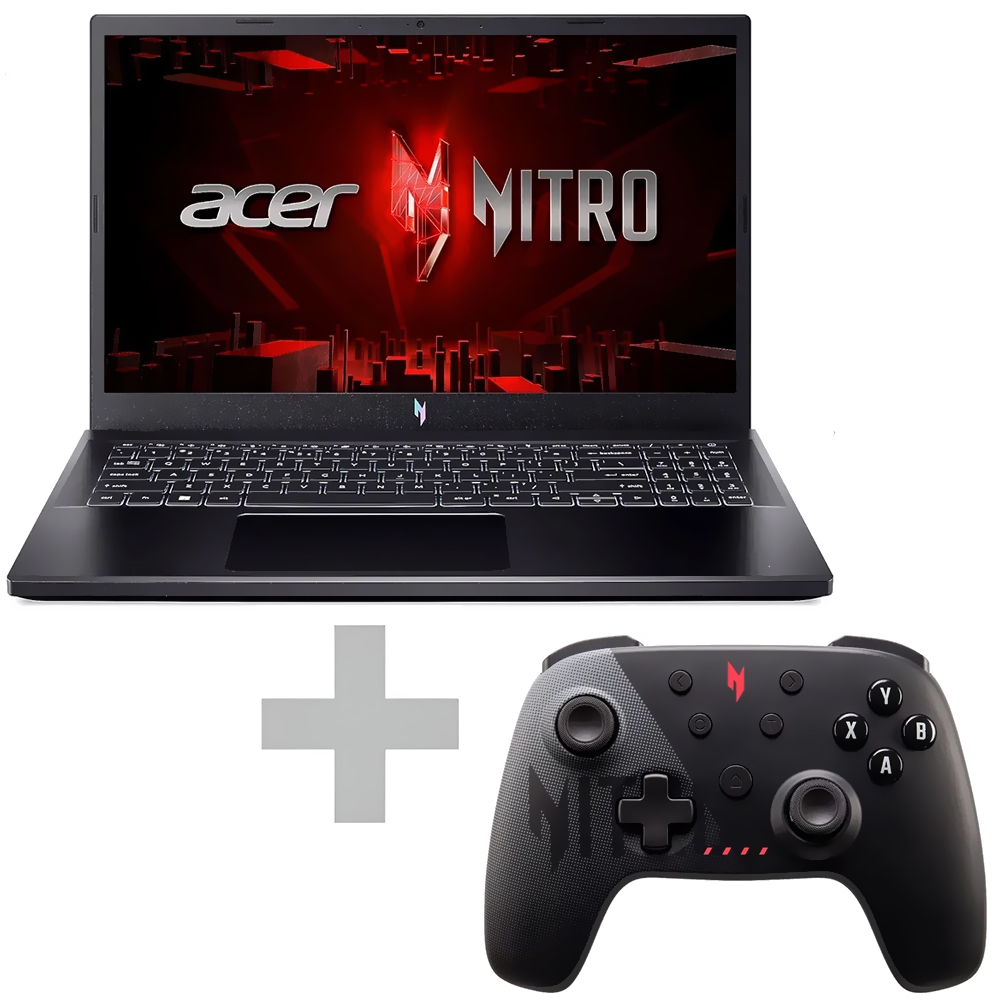 Notebook Gamer Acer Nitro V 15 ANV15-51-717H Intel Core i7 13620H Tela FHD 15.6" / 16GB de RAM / 512GB SSD / GeForce RTX 4050 6GB - Obsidian Preto (Inglês)