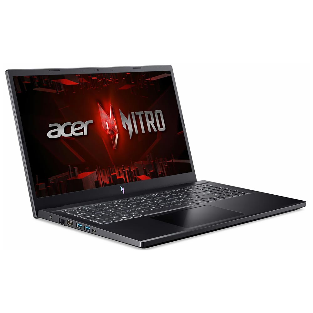 Notebook Gamer Acer Nitro V 15 ANV15-51-73B9 Intel Core i7 13620H Tela Full HD 15.6" / 16GB de RAM / 512GB SSD / GeForce RTX4050 6GB - Obsidian Preto (Inglês)