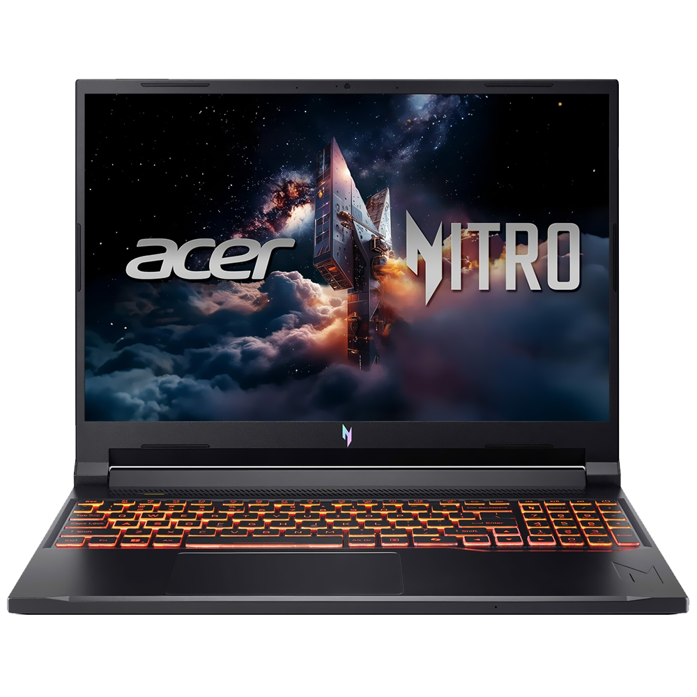 Notebook Gamer Acer Nitro V 16 ANV16-72-933F Intel Core 9 270H Tela WUXGA 16" / 32GB de RAM / 1TB SSD / Win11Home / GeForce RTX5070 8GB - Obsidian Preto (Inglês)