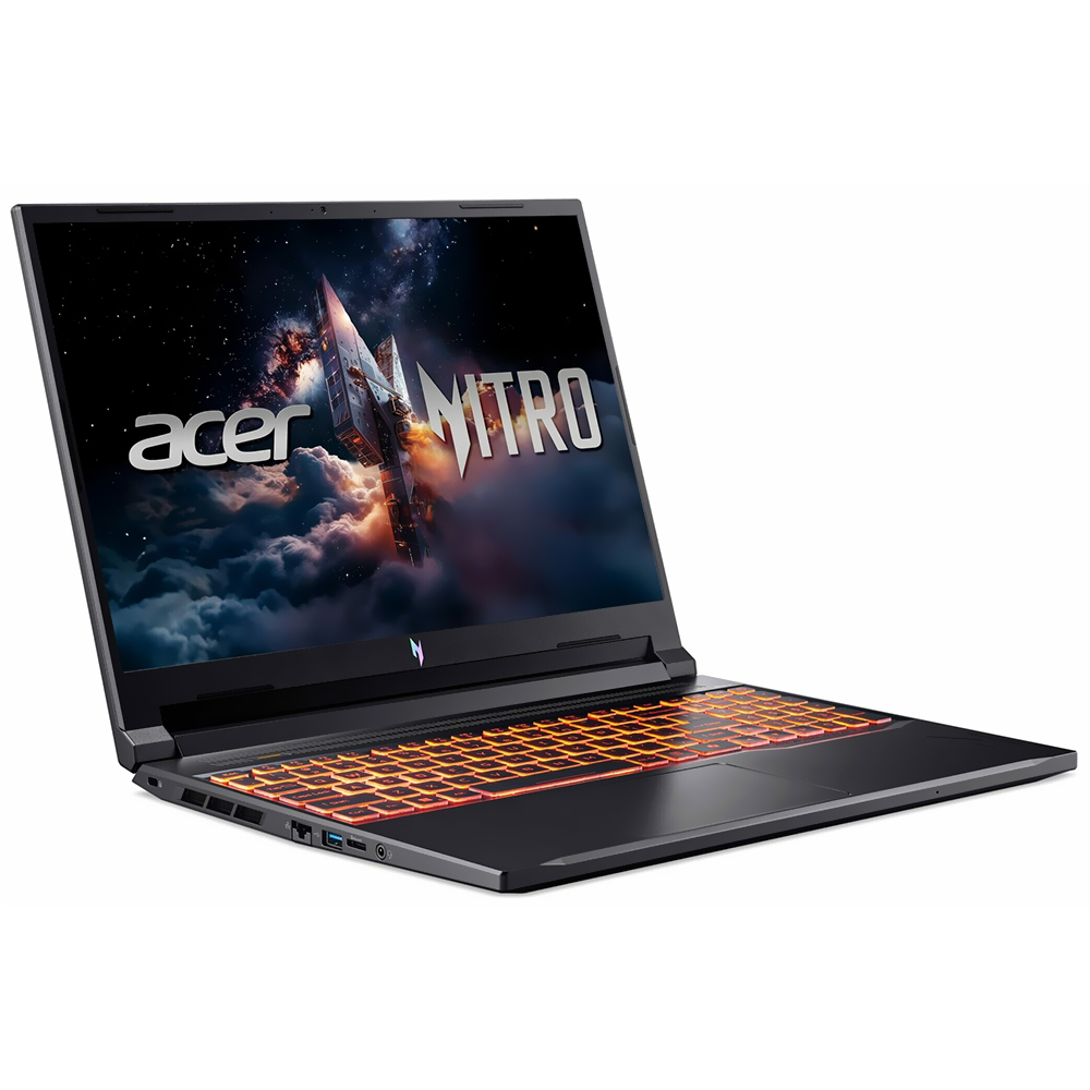 Notebook Gamer Acer Nitro V 16 ANV16-72-933F Intel Core 9 270H Tela WUXGA 16" / 32GB de RAM / 1TB SSD / Win11Home / GeForce RTX5070 8GB - Obsidian Preto (Inglês)