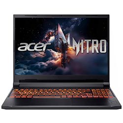 Notebook Gamer Acer Nitro V 16S ANV16S-71-71T5 Intel Core 7 240H Tela WUXGA 16" / 32GB de RAM / 1TB SSD / Win11Home / GeForce RTX5060 8GB - Obsidian Preto (Inglês)