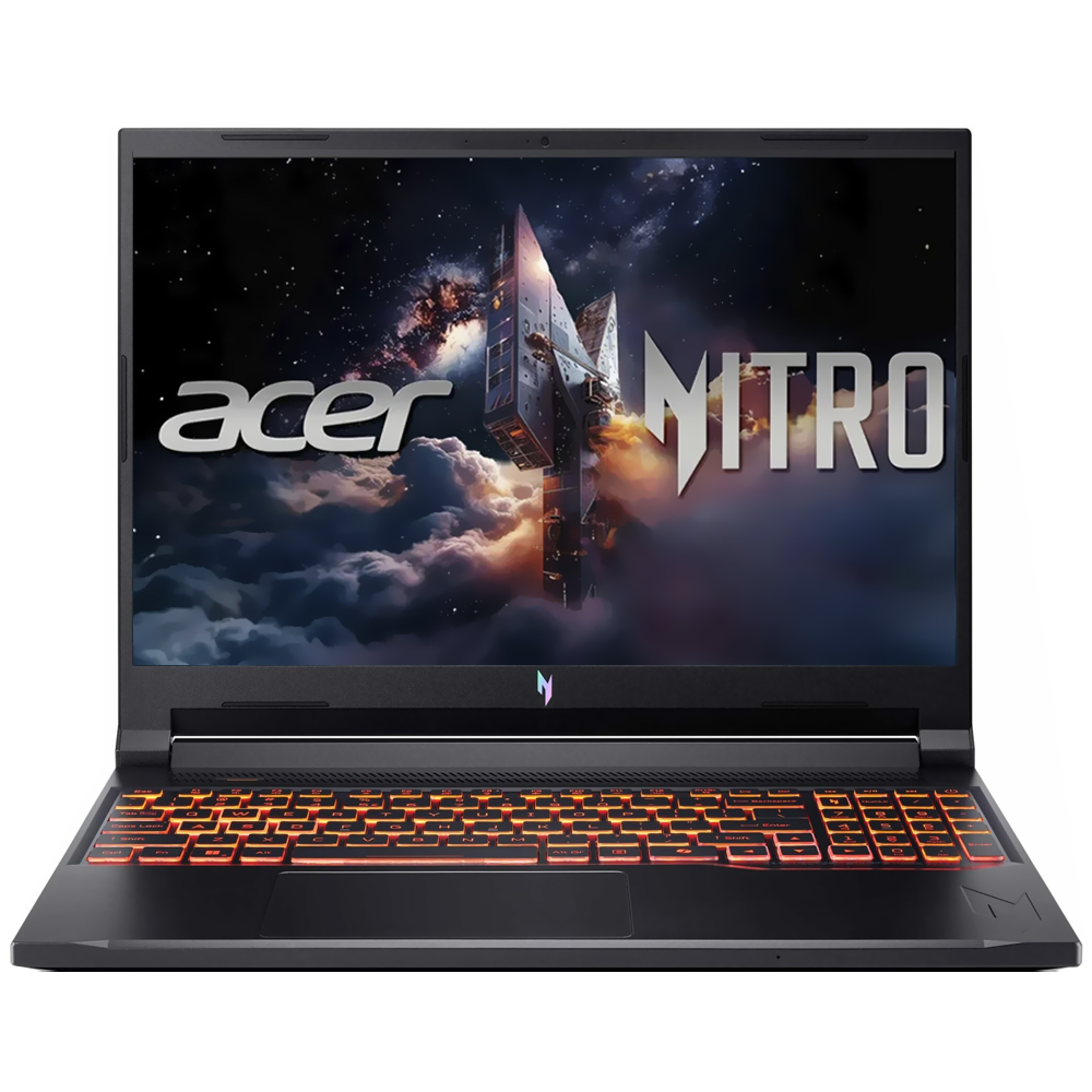 Notebook Gamer Acer Nitro V 16S ANV16S-71-71T5 Intel Core 7 240H Tela WUXGA 16" / 32GB de RAM / 1TB SSD / Win11Home / GeForce RTX5060 8GB - Obsidian Preto (Inglês)