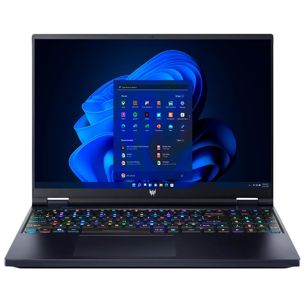 Notebook Gamer Acer Predator Helios 16 PH16-71-94S6 Intel Core i9 13900HX Tela WQXGA 16" / 16GB de RAM / 1TB SSD / GeForce RTX4080 12GB - Abyssal Preto (Inglês)