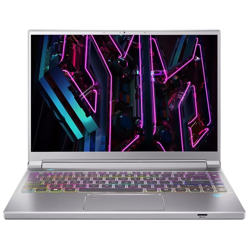 Notebook Gamer Acer Predator Triton 14 PT14-51-78B4 Intel Core i7 13700H Tela WUXGA 14" / 16GB de RAM / 512GB SSD / RTX4050 6GB - Sparkly Prata (Inglês)