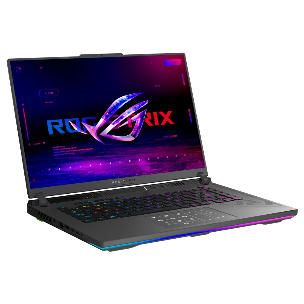 Notebook Gamer ASUS ROG Strix G16 G614JIR-N3054W Intel Core i9 14900HX Tela WUXGA 16.0" / 16GB de RAM / 1TB SSD / GeForce RTX4070 8GB - Eclipse Cinza (Espanhol)