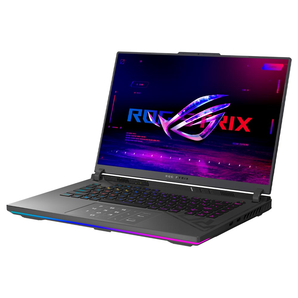 Notebook Gamer ASUS ROG Strix G16 G614JIR-N3054W Intel Core i9 14900HX Tela WUXGA 16.0" / 16GB de RAM / 1TB SSD / GeForce RTX4070 8GB - Eclipse Cinza (Espanhol)