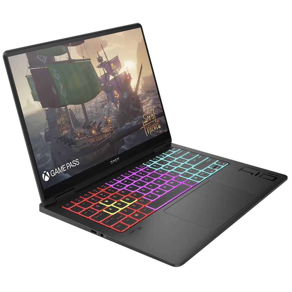 Notebook Gamer HP OMEN Transcend 14-FB0023DX Intel Core Ultra 9 185H Tela OLED UWVA 2.8K 14.0" / 32GB de RAM / 1TB SSD / GeForce RTX4070 8GB - Preto (Inglês)
