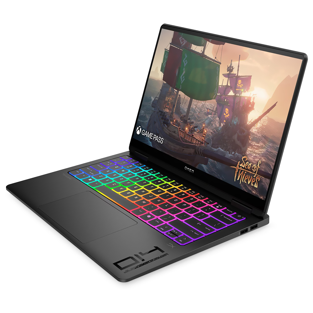 Notebook Gamer HP OMEN Transcend 14-FB1023DX Intel Core Ultra 9 285H Tela OLED UWVA 3K 14.0" / 32GB de RAM / 1TB SSD / Win11Home / GeForce RTX5070 8GB - Preto (Inglês)