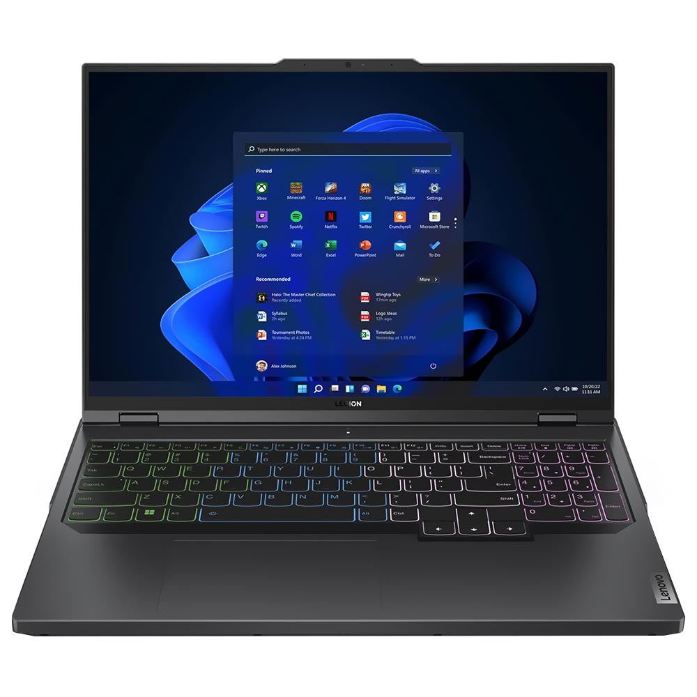 Notebook Gamer Lenovo Legion 5 Pro 16IRX8 Intel Core i9 13900HX Tela WQXGA 16" / 32GB de RAM / 1TB SSD / GeForce RTX4060 8GB - Onyx Cinza (82WK00M7US) (Inglês)