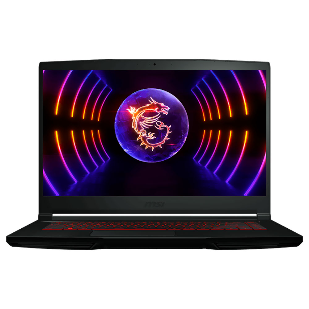 Notebook Gamer MSI GF63 Thin 12UCX-814US Intel Core i5 12450H Tela Full HD 15.6" / 8GB de RAM / 512GB SSD / GeForce RTX2050 4GB - Preto (Inglês)