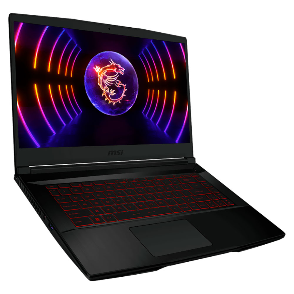 Notebook Gamer MSI GF63 Thin 12UCX-814US Intel Core i5 12450H Tela Full HD 15.6" / 8GB de RAM / 512GB SSD / GeForce RTX2050 4GB - Preto (Inglês)