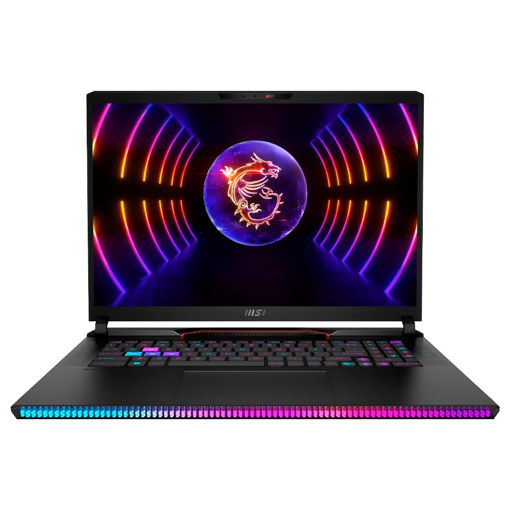 Notebook Gamer MSI Raider GE78 HX 14VGG-252US Intel Core i9 14900HX Tela QHD+ 17" / 32GB de RAM / 1TB SSD / RTX4070 8GB - Preto (Inglês)