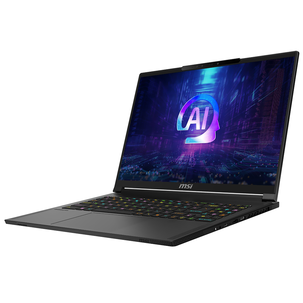 Notebook Gamer MSI Stealth 16 AI+ A3HWIG-073US AMD Ryzen AI 9 365 Tela QHD+ 16" / 32GB de RAM / 1TB SSD / Win11Home / GeForce RTX5080 16GB - Core Preto (Inglês)