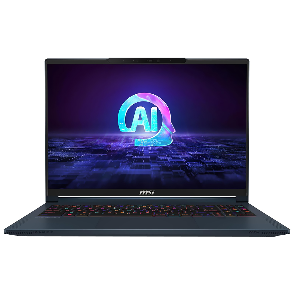 Notebook Gamer MSI Stealth 16 AI Studio A1VHG-252US Intel Core Ultra 9 185H Tela QHD+ 16" / 32GB de RAM / 1TB SSD / GeForce RTX4080 12GB - Star Azul (Inglês)