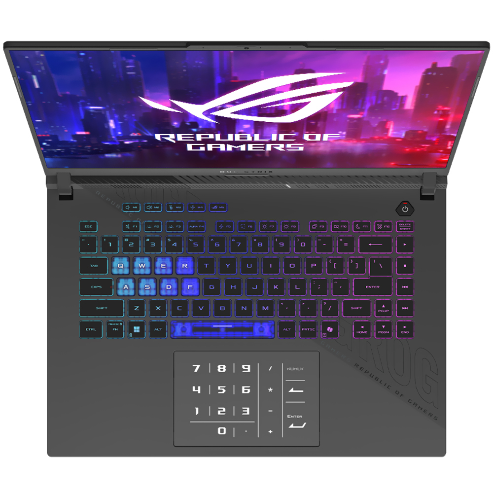 Notebook Gamer ROG Strix G16 G614FP-RV010W AMD Ryzen 9 9955HX Tela WUXGA 16.0" / 16GB de RAM / 1TB SSD / Win11Home / GeForce RTX5070 8GB - Eclipse Cinza (Inglês)
