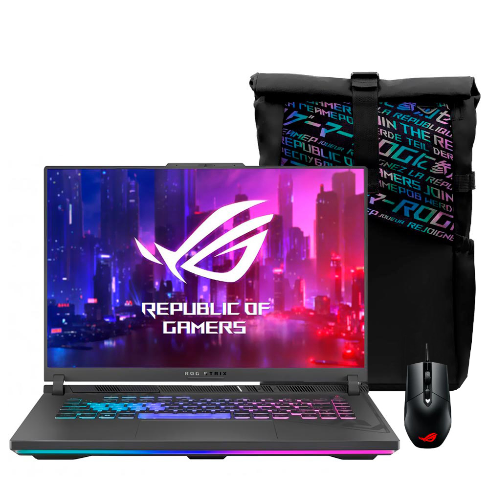 Notebook Gamer ROG Strix G16 G614JV-N3393W Intel Core i9 13980HX Tela WUXGA 16.0" / 16GB de RAM / 512GB SSD / GeForce RTX4060 8GB - Cinza (Inglês)