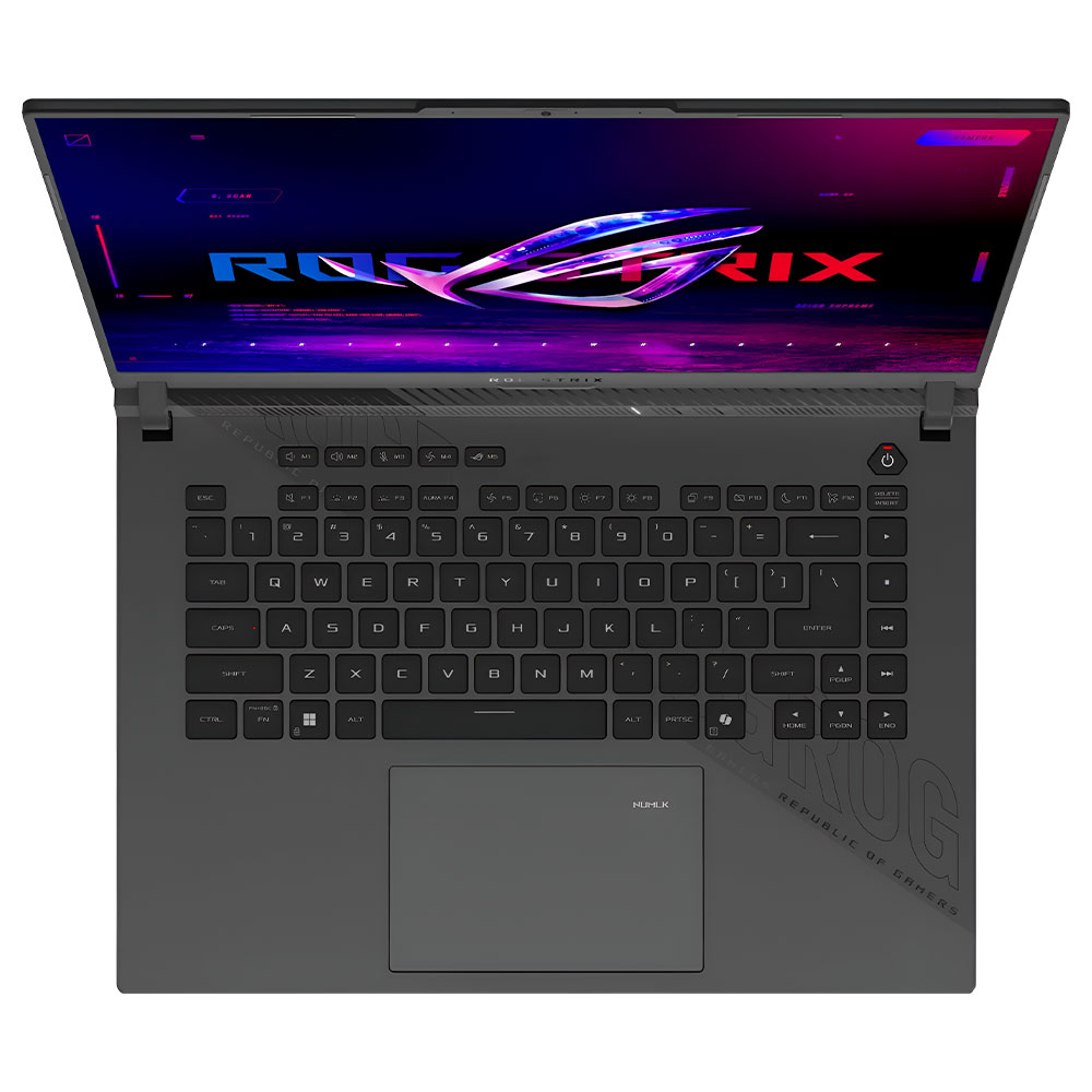 Notebook Gamer ROG Strix G16 G614PR-G16.R95070TI AMD Ryzen 9 8940HX Tela WUXGA 16" / 16GB de RAM / 1TB SSD / GeForce RTX5070TI 12GB - Eclipse Cinza (Inglês)