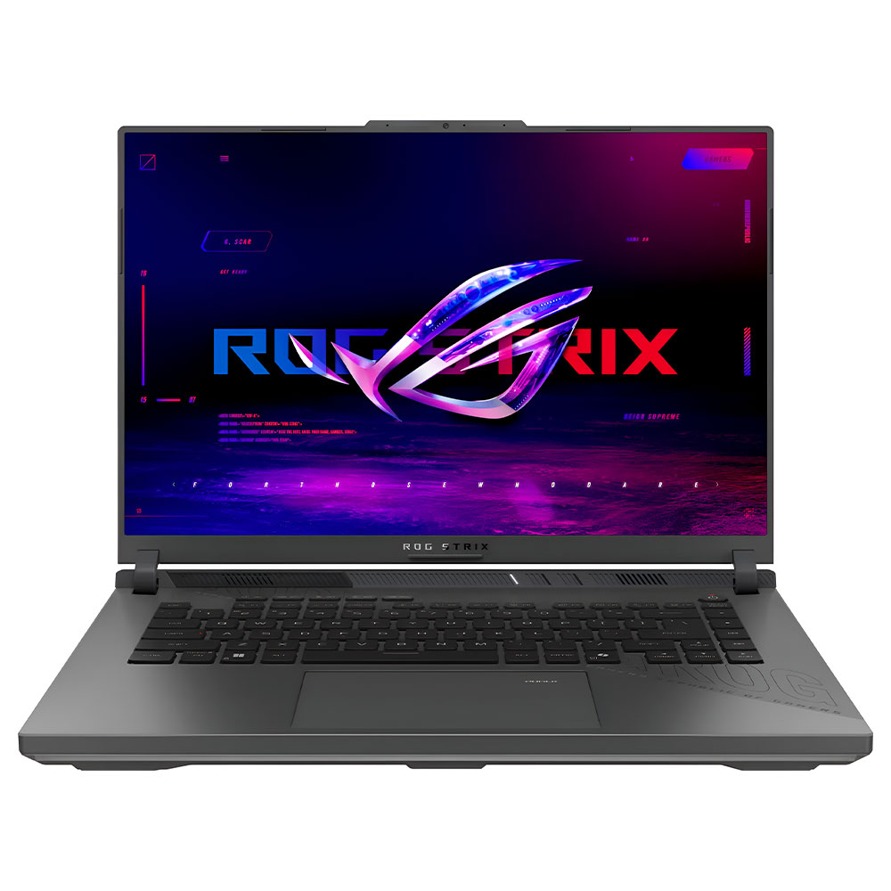 Notebook Gamer ROG Strix G16 G614PR-G16.R95070TI AMD Ryzen 9 8940HX Tela WUXGA 16" / 16GB de RAM / 1TB SSD / Win11Home / GeForce RTX5070TI 12GB - Eclipse Cinza (Inglês)