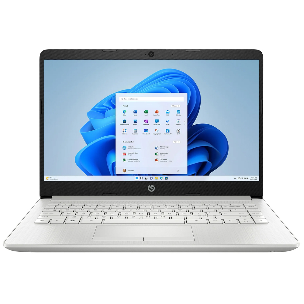 Notebook HP 14-CF2733WM Intel Celeron N4120 Tela HD 14" / 4GB de RAM / 64GB eMMC - Prata (Inglês)