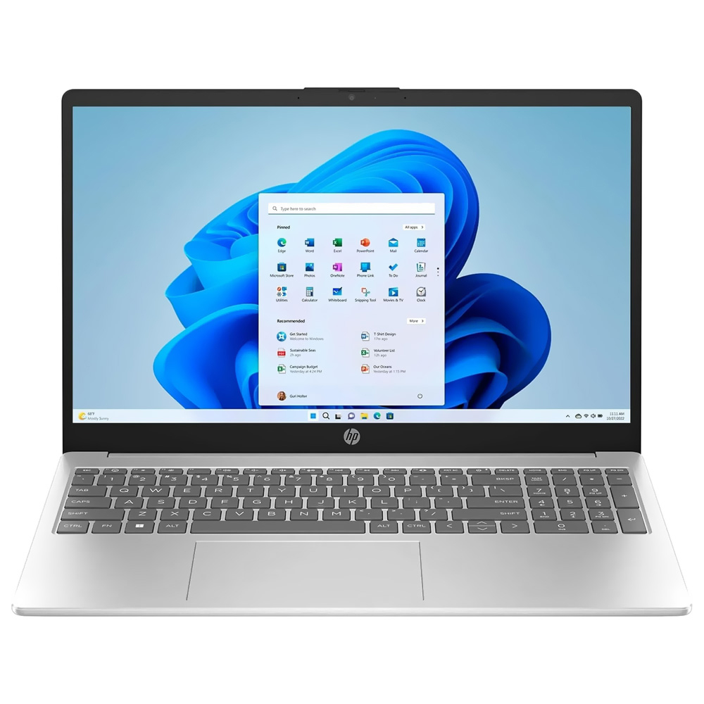 Notebook HP 15-FC0030TG AMD Ryzen 3 7320U Tela Touch Full HD 15.6" / 8GB de RAM / 256GB SSD - Prata (Inglês)