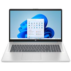 Notebook HP AI 17-CN5085CL Intel Core Ultra 7 255U Tela Touch HD+ 17.3" / 16GB de RAM / 1TB SSD / Win11Home - Azul / Prata (Inglês)