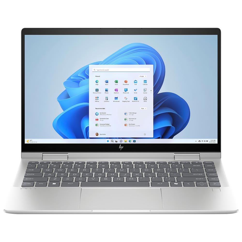 Notebook HP ENVY X360 14-ES1023DX Intel Core 7 150U Tela Touch Full HD 14.0" / 16GB de RAM / 512GB SSD - Prata (Inglês)