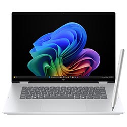 Notebook HP Omnibook 7 Flip 16-AU0773CL Intel Core Ultra 7 258V Tela Touch 3K 16.0" / 32GB de RAM / 1TB SSD / Win11Home - Prata (Inglês)