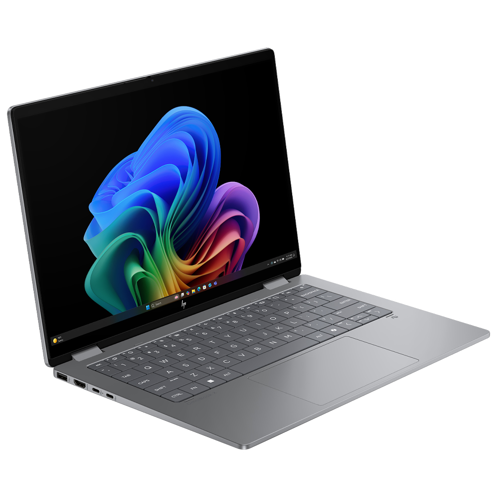 Notebook HP Omnibook X Flip AI 14-FK0013DX AMD Ryzen AI 5 340 Tela Touch 2K 14.0" / 16GB de RAM / 512GB SSD / Win11 - Cinza (Inglês)