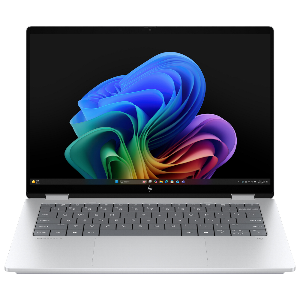Notebook HP Omnibook X Flip AI 14-FK0033DX AMD Ryzen AI 7 350 Tela Touch 2K 14.0" / 24GB de RAM / 1TB SSD / Win11Home - Cinza (Inglês)