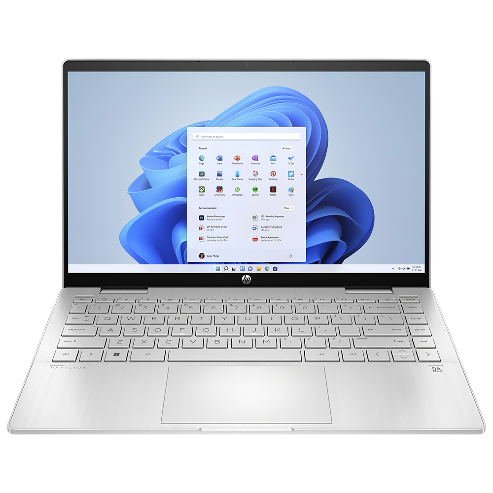 Notebook HP Pavilion X360 14-EK0033DX Intel Core i5 1235U Tela Touch Full HD 14" / 8GB de RAM / 512GB SSD - Prata (Inglês)