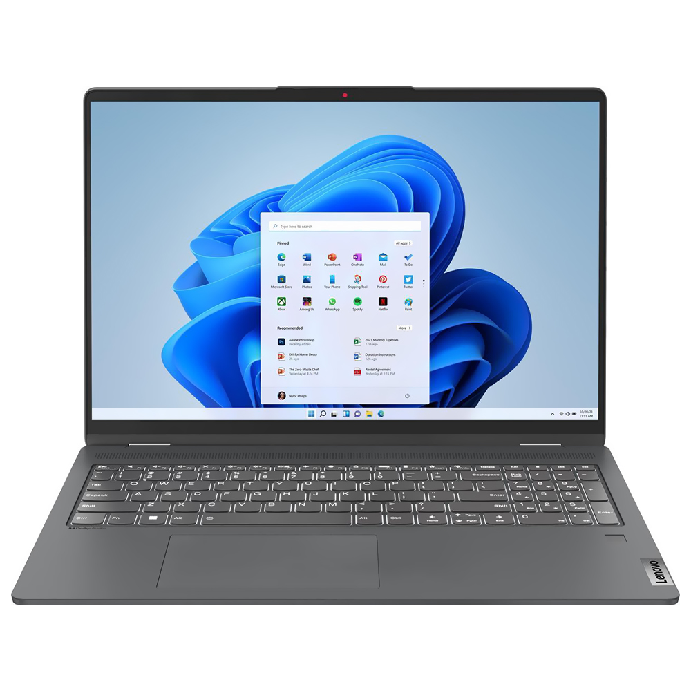 Notebook IdeaPad Flex 5 16IAU7 Intel Core i7 1255U Tela Touch WQXGA 16.0" / 16GB de RAM / 1TB SSD - Storm Cinza (82R80000US) (Inglês)