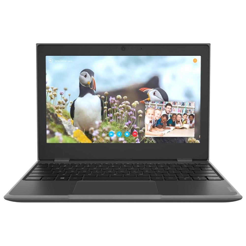 Notebook Lenovo 100E 2GEN Intel Celeron N4020 Tela HD 11.6" / 4GB de RAM / 128GB SSD - Preto (81M80089US) (Inglês)
