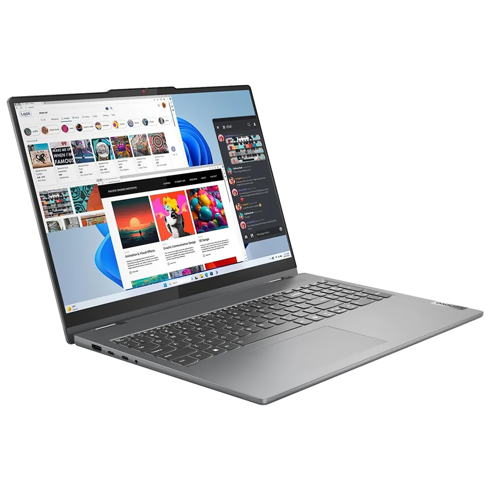 Notebook Lenovo IdeaPad 5 2-em-1 16AHP9 AMD Ryzen 7 8845HS Tela Touch WUXGA 16.0" / 16GB de RAM / 1TB SSD / Win11Home - Luna Cinza (Inglês)