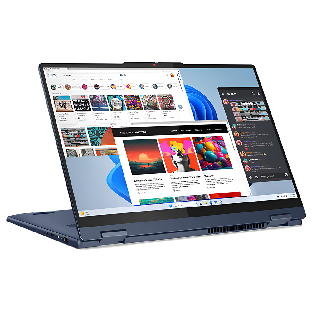Notebook Lenovo IdeaPad 5 2-em-1 16IRU9 Intel Core 7 150U Tela Touch WUXGA 16.0" / 16GB de RAM / 1TB SSD - Cosmic Azul (83DU001KUS) (Inglês)