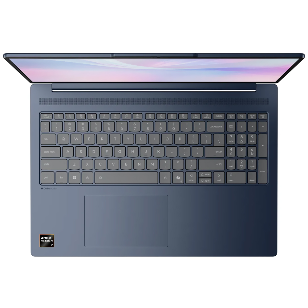 Notebook Lenovo IdeaPad Slim 5 16AKP10 AMD Ryzen AI 7 350 Tela Touch WUXGA 16.0" / 16GB de RAM / 1TB SSD / Win11Home - Cosmic Azul (83HY001KUS) (Inglês)