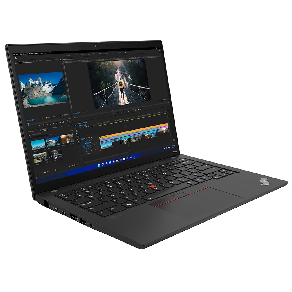 Notebook Lenovo Thinkpad P14S Gen 4 1 Intel Core i7 1360P Tela OLED 14.0" / 16GB de RAM / 1TB SSD / NVIDIA RTX A500 4GB - Preto (21HF0020US) (Inglês)