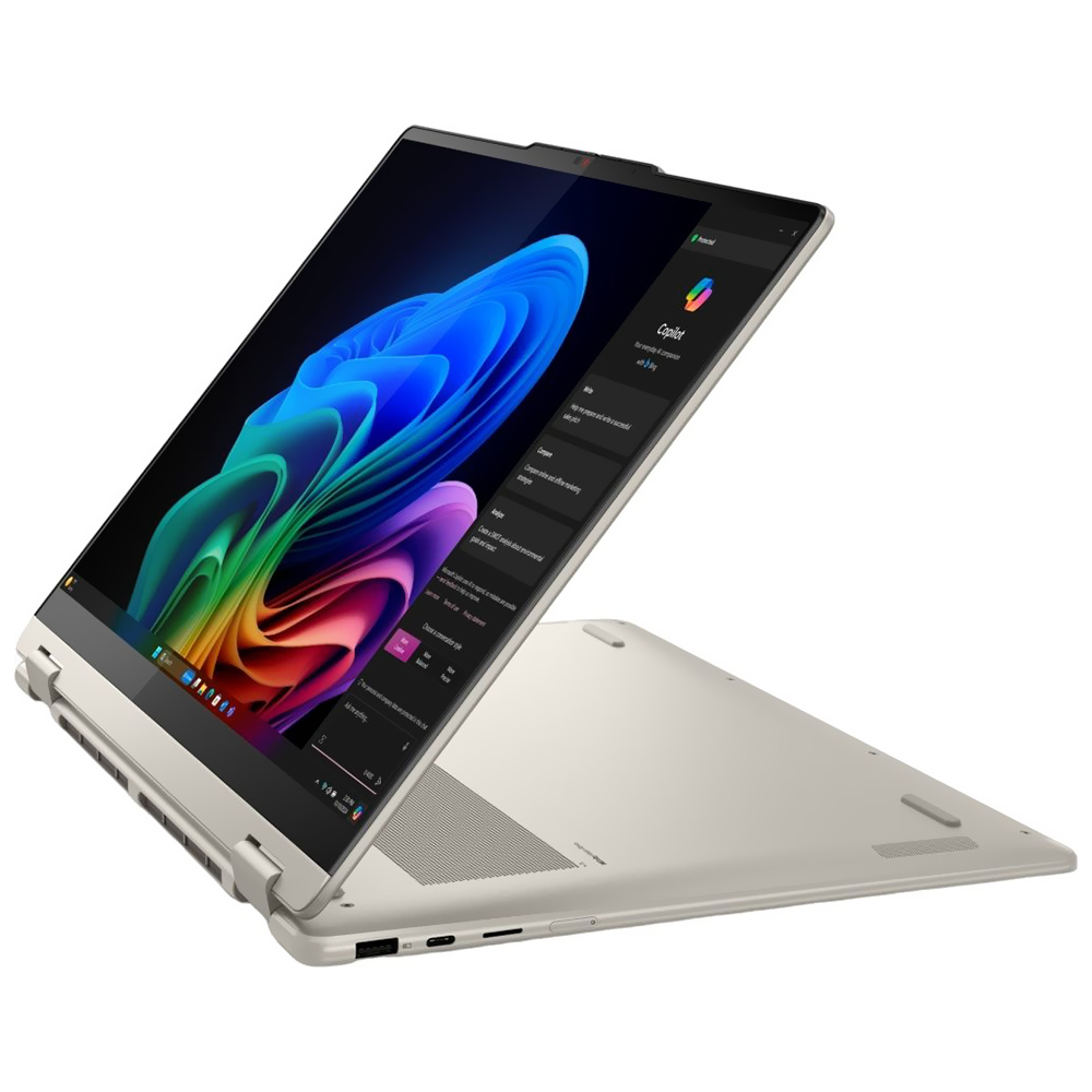 Notebook Lenovo Yoga 2-in-1 16AKP10 AMD Ryzen AI 7 350 Tela Touch WUXGA 16.0" / 16GB de RAM / 1TB SSD - Seashell (83JU0003US) (Inglês)