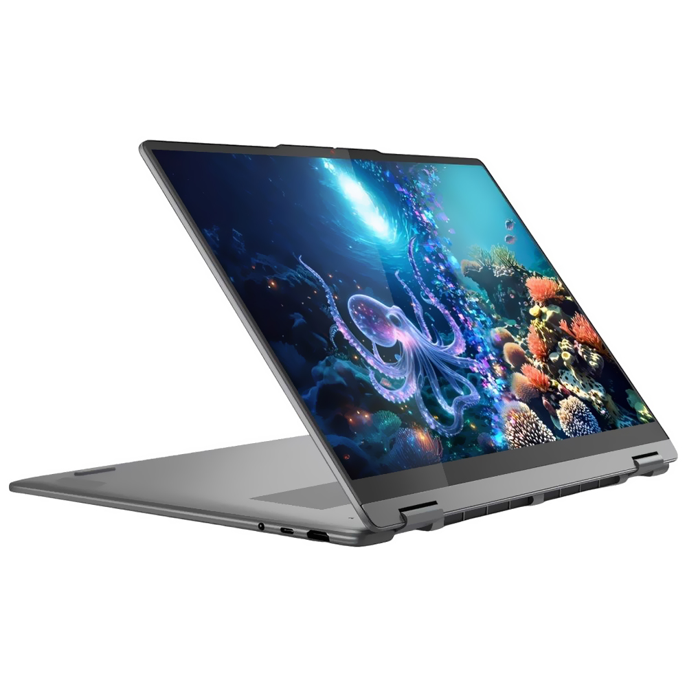 Notebook Lenovo Yoga 2-in-1 16ILL10 Intel Core Ultra 7 256V Tela Touch WUXGA 16.0" / 16GB de RAM / 1TB SSD - Luna Cinza (83JT0001US) (Inglês)