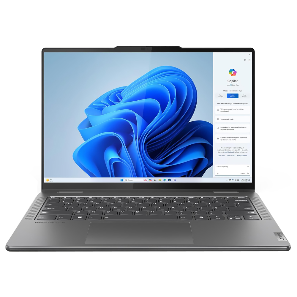Notebook Lenovo Yoga 7 14IML9 Intel Core Ultra 7 155U Tela Touch WUXGA 14.0" / 16GB de RAM / 1TB SSD - Storm Cinza (Inglês) (83DJ0002US)