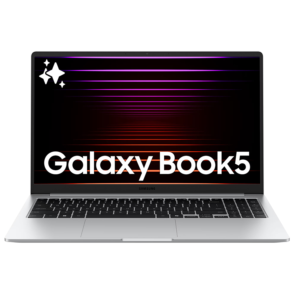 Notebook Samsung Galaxy Book 5 NP750XHD-KB1US Intel Core Ultra 7 255U Tela Full HD 15.6" / 16GB de RAM / 512GB SSD - Prata (Inglês)