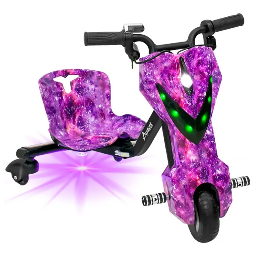Triciclo Elétrico Audisat Color / Bluetooth / Speaker / LED / 6.5" - Roxo