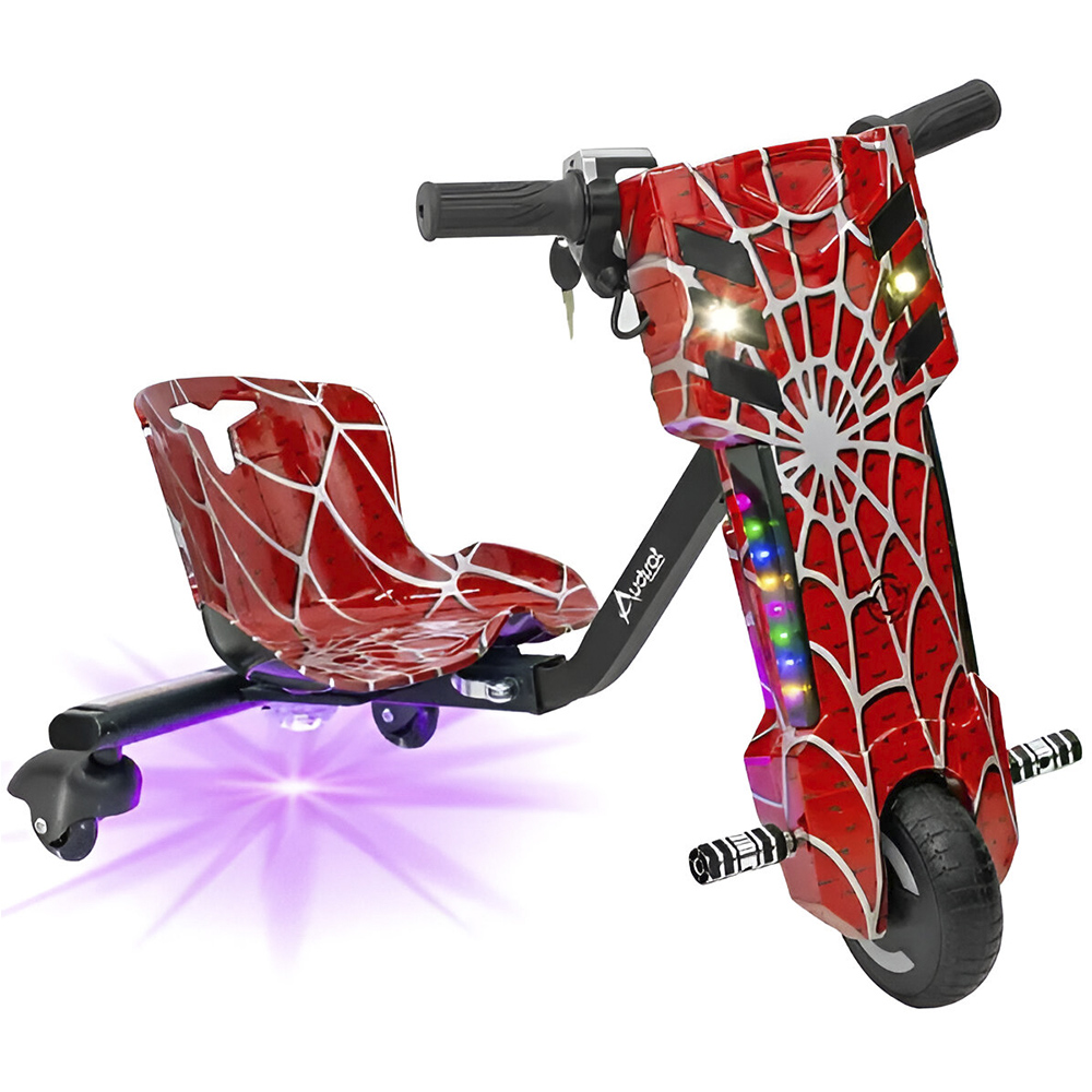 Triciclo Elétrico Audisat Color / Bluetooth / Speaker / LED / 6.5" - Spider Vermelho
