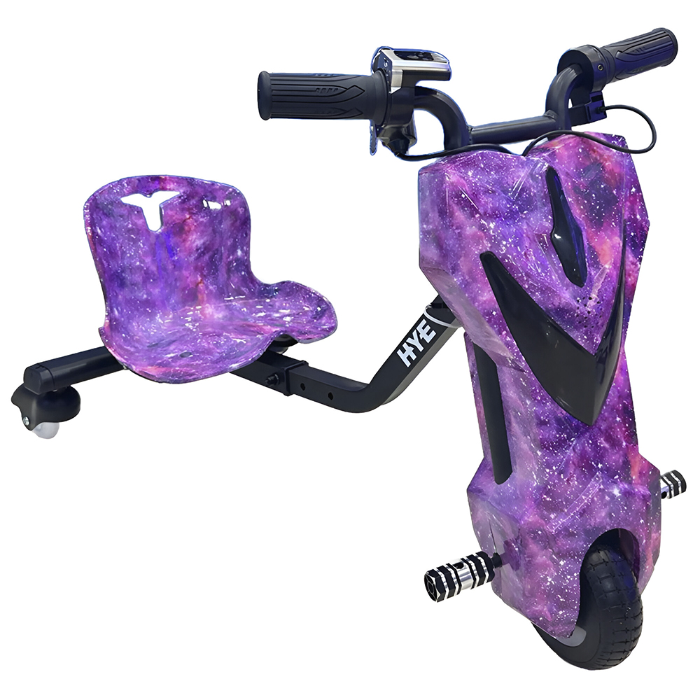 Triciclo Elétrico HYE TR01 / Bluetooth / Speaker / LED / 6.5" - Purple Galaxy