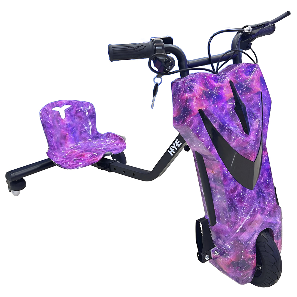 Triciclo Elétrico HYE TR02 / Bluetooth / Speaker / LED / 8.5" - Roxo Galaxy