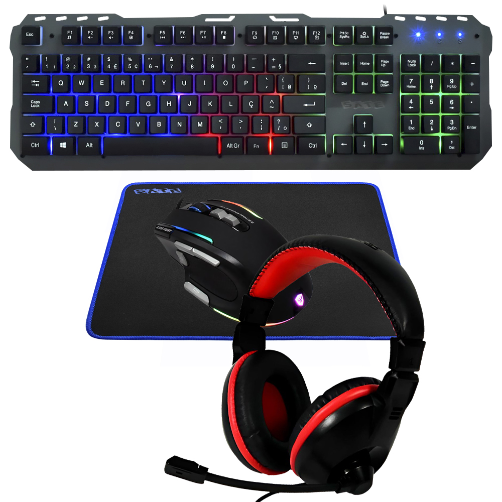 PC Montado AMD Athlon 3000G de 3.5GHz 8GB de RAM / 256GB SSD + Mouse / Teclado / Mouse Pad / Fone - Preto